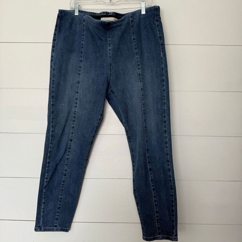 Soft Surroundings Women’s XL Blue Denim Pull on Jeans